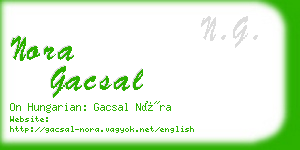 nora gacsal business card